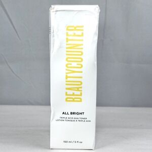 Beauty Counter All Bright Triple Acid AHA Toner Face Skin Care 5oz 150ml / New